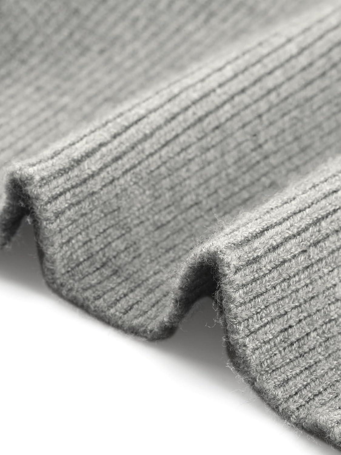 imageAllegra K Fall Sweaters for Womens 2025 Collared V Neck Cable Knit Pullover TopsGrey