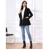 imageAllegra K Blazers for Women Business Casual Long Sleeve Office Work Belted Long Blazer Suit JacketBlack