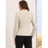 imageAllegra K Blazers for Women Business Casual Long Sleeve One Button Pockets Suit Jackets Work Office Blazer with Shoulder PadsKhaki