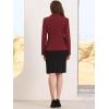 imageAllegra K Blazers for Women Business Casual Long Sleeve One Button Pockets Suit Jackets Work Office Blazer with Shoulder PadsWine Red