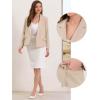 imageAllegra K Blazers for Womens Business Casual Double Breasted Long Sleeve Work Jacket Office SuitBeige