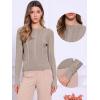 imageAllegra K Cable Knit Sweater for Womens Long Sleeve Tops Crew Neck Pullover Tops Casual Fall OutfitsBeige