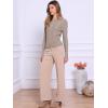 imageAllegra K Cable Knit Sweater for Womens Long Sleeve Tops Crew Neck Pullover Tops Casual Fall OutfitsBeige