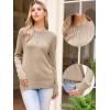 imageAllegra K Casual Lightweight Sweater for Womens Crewneck Fall Winter Loose Pullover Sweaters TrendyKhaki