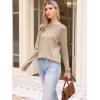 imageAllegra K Casual Lightweight Sweater for Womens Crewneck Fall Winter Loose Pullover Sweaters TrendyKhaki