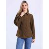 imageAllegra K Corduroy Shirts for Womens Oversized Button Down Autumn and Winter Casual JacketsBrown
