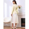 imageAllegra K Elegant Work Blazer for Womens Collarless Long Sleeve Business Jacket Office SuitBeige