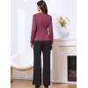 imageAllegra K Elegant Work Blazer for Womens Collarless Long Sleeve Business Jacket Office SuitPurple