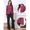 imageAllegra K Elegant Work Blazer for Womens Collarless Long Sleeve Business Jacket Office SuitPurple