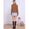 imageAllegra K Fall Winter Sweater for Womens 2025 Polo Collar Shirts TopsBrick Red