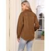 imageAllegra K Faux Suede Jacket for Womens TurnDown Collar Long Sleeve Casual Button Down JacketsBrown