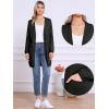 imageAllegra K Long Cardigan Sweaters for Womens Long Sleeve Open Front Lightweight Knit Cardigans TrendyBlack