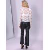 imageAllegra K Mesh Top for Womens Mock Neck Sexy Party Slim Fit Lace Sheer See Through TopsWhite