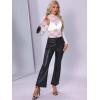 imageAllegra K Mesh Top for Womens Mock Neck Sexy Party Slim Fit Lace Sheer See Through TopsWhite