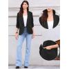 imageAllegra K Open Front Blazer for Womens Ruched 34 Sleeve Shawl Collar Office Dressy Suit JacketBlack