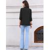 imageAllegra K Open Front Blazer for Womens Ruched 34 Sleeve Shawl Collar Office Dressy Suit JacketBlack