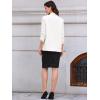 imageAllegra K Open Front Blazer for Womens Ruched 34 Sleeve Shawl Collar Office Dressy Suit JacketCream White