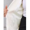 imageAllegra K Open Front Blazer for Womens Ruched 34 Sleeve Shawl Collar Office Dressy Suit JacketCream White