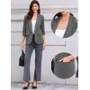 imageAllegra K Open Front Blazer for Womens Ruched 34 Sleeve Shawl Collar Office Dressy Suit JacketDark Gray