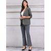 imageAllegra K Open Front Blazer for Womens Ruched 34 Sleeve Shawl Collar Office Dressy Suit JacketDark Gray