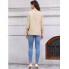 imageAllegra K Open Front Blazer for Womens Ruched 34 Sleeve Shawl Collar Office Dressy Suit JacketKhaki
