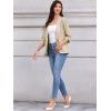 imageAllegra K Open Front Blazer for Womens Ruched 34 Sleeve Shawl Collar Office Dressy Suit JacketKhaki