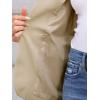 imageAllegra K Open Front Blazer for Womens Ruched 34 Sleeve Shawl Collar Office Dressy Suit JacketKhaki
