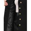 imageAllegra K Pea Coats for Women Fall Winter Stand Collar Single Breasted Long Trench Coat with Belt 2025Black