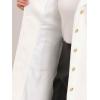 imageAllegra K Pea Coats for Women Fall Winter Stand Collar Single Breasted Long Trench Coat with Belt 2025White