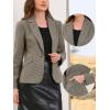imageAllegra K Plaid Business Blazer for Womens Houndstooth Lapel Collar One Button Work Office Suit JacketBrown