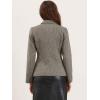 imageAllegra K Plaid Business Blazer for Womens Houndstooth Lapel Collar One Button Work Office Suit JacketBrown