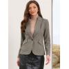 imageAllegra K Plaid Business Blazer for Womens Houndstooth Lapel Collar One Button Work Office Suit JacketBrown