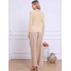 imageAllegra K Sweaters for Women Mock Turtleneck Long Sleeve Fitted Tee Casual Pullover Tops Fashion Clothes 2025 Fall OutfitsKhaki