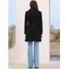imageAllegra K Winter Coats for Womens Lapel Collared Single Breasted with Belt Overcoat Trench OuterwearBlack
