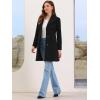 imageAllegra K Winter Coats for Womens Lapel Collared Single Breasted with Belt Overcoat Trench OuterwearBlack