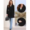 imageAllegra K Winter Coats for Womens Lapel Collared Single Breasted with Belt Overcoat Trench OuterwearBlack