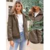 imageAllegra K Winter Faux Suede Jacket Coat for Women 2025 Faux Fur Shearing Lined Warm Thick Fleece Fuzzy OuterwearDark Brown