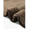 imageAllegra K Winter Faux Suede Jacket Coat for Women 2025 Faux Fur Shearing Lined Warm Thick Fleece Fuzzy OuterwearDark Brown