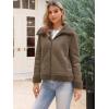 imageAllegra K Winter Faux Suede Jacket Coat for Women 2025 Faux Fur Shearing Lined Warm Thick Fleece Fuzzy OuterwearDark Brown