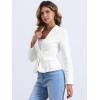 imageAllegra K Women Cropped Jean Jacket Long Sleeve Collarless One Button Lightweight Stretchy Fitted Denim Shacket JacketsBeige Less White More
