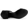 imageAllegra K Womens Ankle Strap Block Low Heel SandalBlack