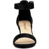 imageAllegra K Womens Ankle Strap Block Low Heel SandalBlack