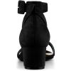 imageAllegra K Womens Ankle Strap Block Low Heel SandalBlack