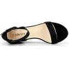 imageAllegra K Womens Ankle Strap Block Low Heel SandalBlack