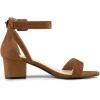 imageAllegra K Womens Ankle Strap Block Low Heel SandalBrown