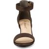 imageAllegra K Womens Ankle Strap Block Low Heel SandalCoffee
