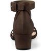 imageAllegra K Womens Ankle Strap Block Low Heel SandalCoffee