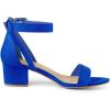 imageAllegra K Womens Ankle Strap Block Low Heel SandalDeep Blue