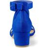 imageAllegra K Womens Ankle Strap Block Low Heel SandalDeep Blue
