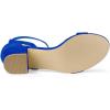 imageAllegra K Womens Ankle Strap Block Low Heel SandalDeep Blue